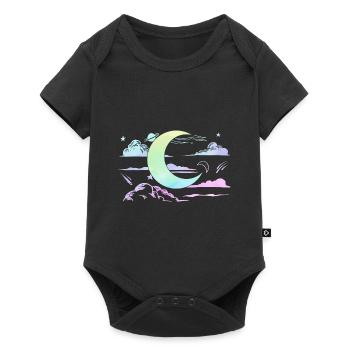 Kawaii Mondsichel Witchy Pastell Goth Mond - Baby Premium Kurzarmbody - Schwarz - Vorne