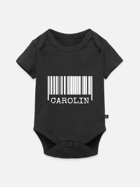 Geschenk für Carolin - Baby Premium Kurzarmbody - Schwarz