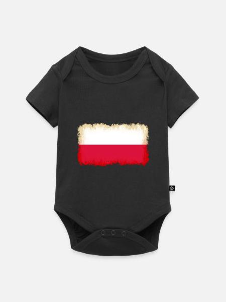 Puola – Puola - Premium vauvojen lyhythihainen body - musta