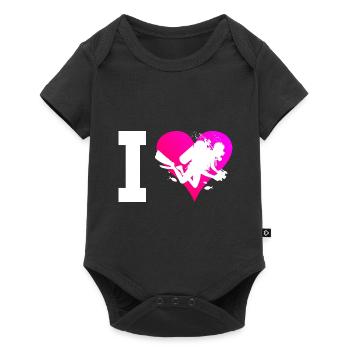 Free Dive Men's Diver Scuba Diver Diver - Baby Premium short-sleeve bodysuit - black - Front