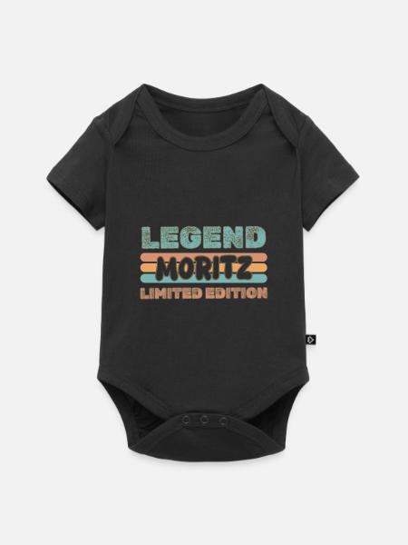 Moritz - Baby Premium Kurzarmbody - Schwarz