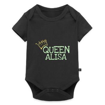 Alisa as a given name - Baby Premium short-sleeve bodysuit - black - Front