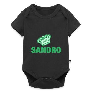 First name Sandro - Baby Premium short-sleeve bodysuit - black - Front