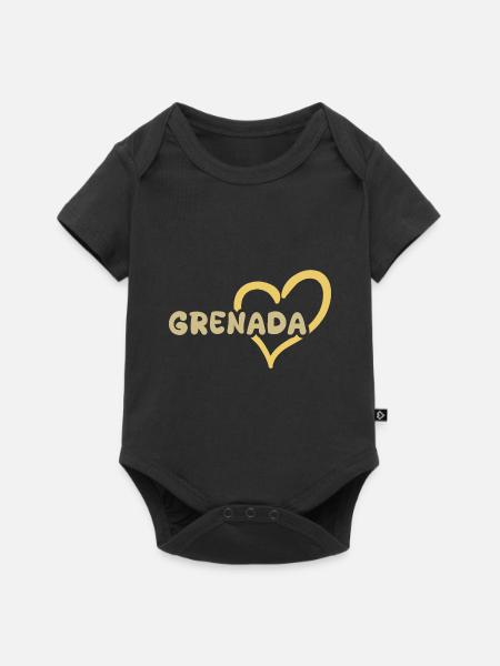 Grenada Grenada - Baby Premium Kurzarmbody - Schwarz