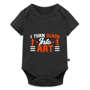 Glasarbeiter Glasbläserei Glasblasen Geschenk - Baby Premium Kurzarmbody - Schwarz - Vorne