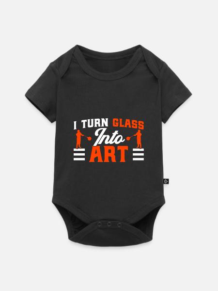Glasarbeiter Glasbläserei Glasblasen Geschenk - Baby Premium Kurzarmbody - Schwarz