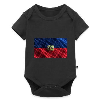 Land Haiti - Baby Premium Kurzarmbody - Schwarz - Vorne