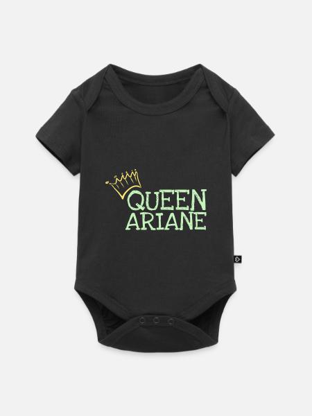 Vorname Ariane - Baby Premium Kurzarmbody - Schwarz