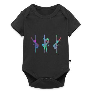 Pole Fitness Tanzlehrer - Baby Premium Kurzarmbody - Schwarz - Vorne