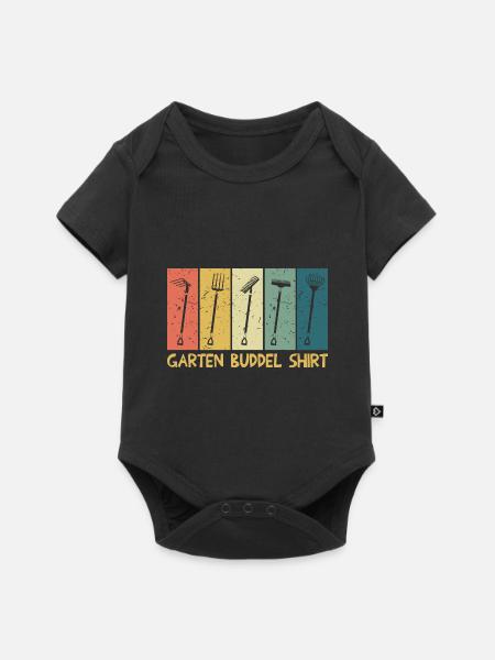 Garten Buddel Gärtner - Baby Premium Kurzarmbody - Schwarz