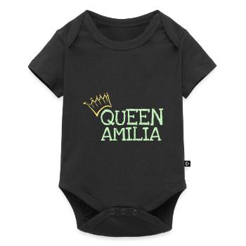 Prénom Amilia - Body à manches courtes Premium Bébé - noir - Devant