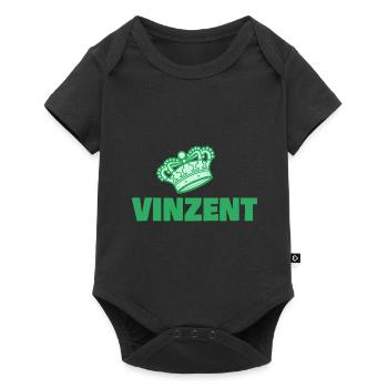 Vinzent - Baby Premium short-sleeve bodysuit - black - Front