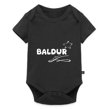Geschenk für Baldur - Baby Premium Kurzarmbody - Schwarz - Vorne