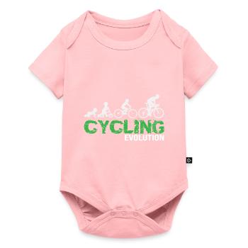 Cycling Evolution Bike Entwicklung Radfahrer - Baby Premium Kurzarmbody - Rosa - Vorne