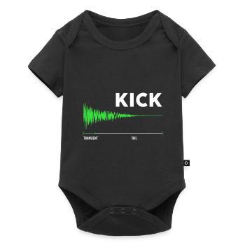 Drum Kick Sound Effect Schlagzeug - Baby Premium Kurzarmbody - Schwarz - Vorne
