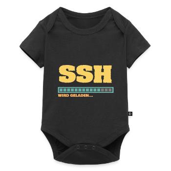 Ladebalken SSH Verschlüsselung wird geladen - Baby Premium Kurzarmbody - Schwarz - Vorne