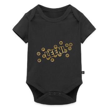 prénom Leeni - Body à manches courtes Premium Bébé - noir - Devant