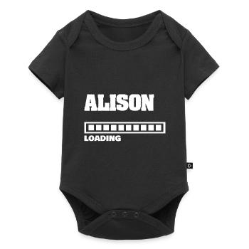 Baby Alison - Baby Premium short-sleeve bodysuit - black - Front