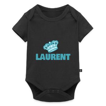 Cadeau pour Laurent - Body à manches courtes Premium Bébé - noir - Devant