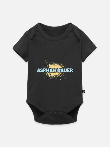 Asphaltbauer als Job - Baby Premium Kurzarmbody - Schwarz