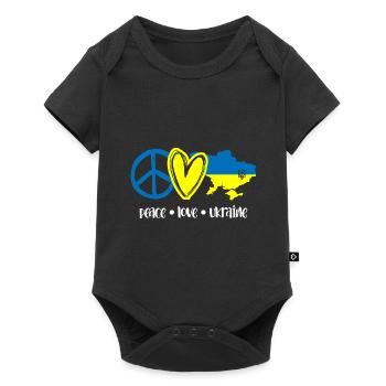 Paix Amour Ukraine Je me tiens avec l’Ukraine - Body à manches courtes Premium Bébé - noir - Devant
