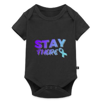 Stay there - Bleib hier -- LGBT - Baby Premium Kurzarmbody - Schwarz - Vorne