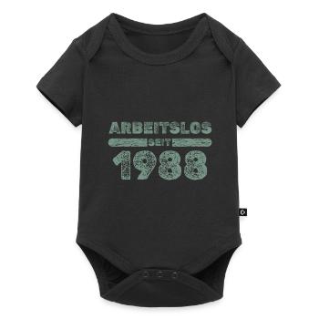seit 1988 - Baby Premium Kurzarmbody - Schwarz - Vorne