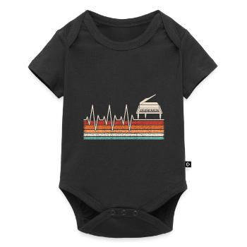 Battement de cœur du pianiste - Body à manches courtes Premium Bébé - noir - Devant