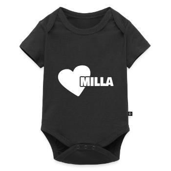 Milla comme prénom - Body à manches courtes Premium Bébé - noir - Devant