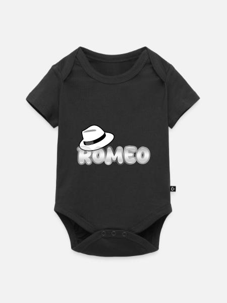Romeo als Hut - Baby Premium Kurzarmbody - Schwarz