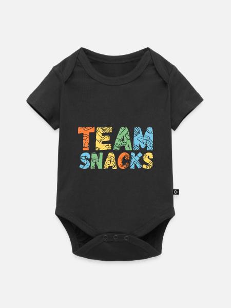 Team Snacks - Baby Premium Kurzarmbody - Schwarz