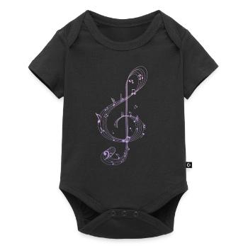 Music Note - Baby Premium short-sleeve bodysuit - black - Front