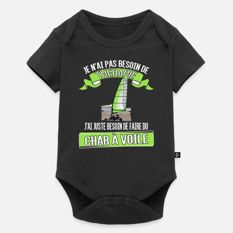Char à voile - Body à manches courtes Premium Bébé - noir