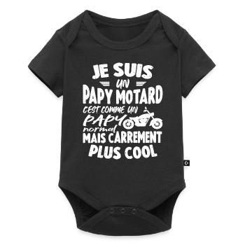 Je Suis Un Papy Motard Plus Cool - Body à manches courtes Premium Bébé - noir - Devant
