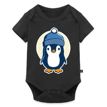Pingouin de Noël, cadeau pour la famille - Body à manches courtes Premium Bébé - noir - Devant