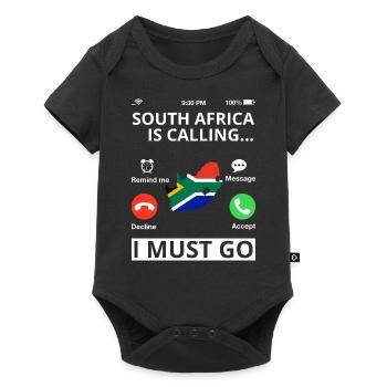 Drapeau de l’Afrique du Sud Drapeau sud-africain - Body à manches courtes Premium Bébé - noir - Devant
