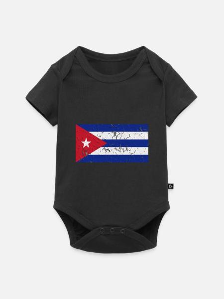 Kuba - Baby Premium Kurzarmbody - Schwarz