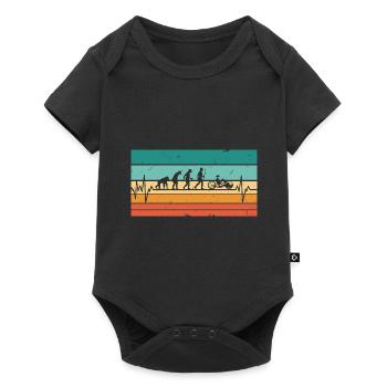 Vintage Heartbeat Handbike Bike Handbike - Baby Premium short-sleeve bodysuit - black - Front
