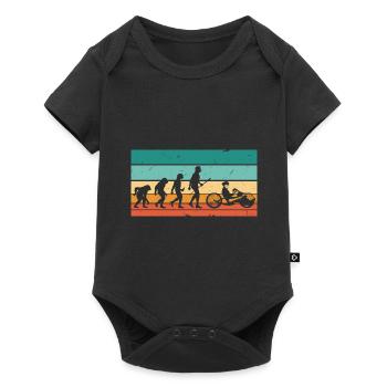 Vintage Evolution Handbike - Baby Premium short-sleeve bodysuit - black - Front