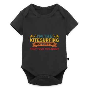 Kiteboarder Je suis l’instructeur de kitesurf - Body à manches courtes Premium Bébé - noir - Devant