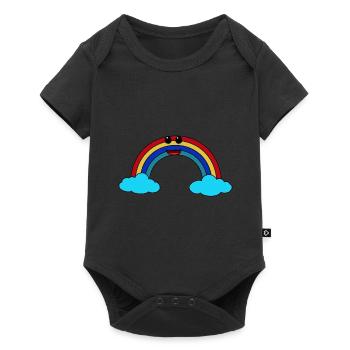Happy Rainbow Bright Colors Kids Baby Toddler - Baby Premium short-sleeve bodysuit - black - Front