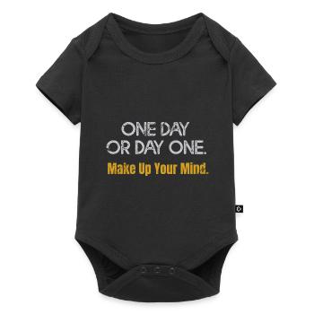 Mindset One Day Or Day One Start Now Inspirational - Baby Premium short-sleeve bodysuit - black - Front