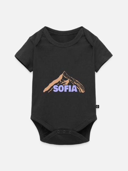 Sofia als Geschenkidee - Baby Premium Kurzarmbody - Schwarz