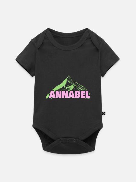 Bergsteigen Annabel - Baby Premium Kurzarmbody - Schwarz