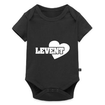 Geschenk für Levent - Baby Premium Kurzarmbody - Schwarz - Vorne