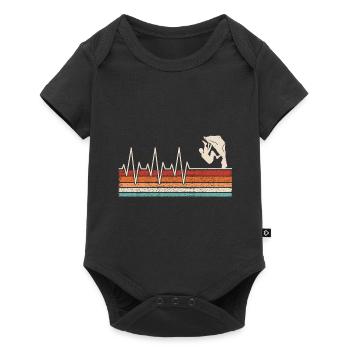 Battement de cœur du grimpeur - Body à manches courtes Premium Bébé - noir - Devant