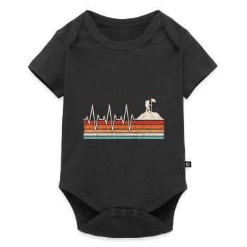 Astronaut Heartbeat - Baby Premium short-sleeve bodysuit - black - Front
