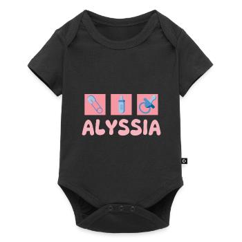 Gift for Alyssia - Baby Premium short-sleeve bodysuit - black - Front