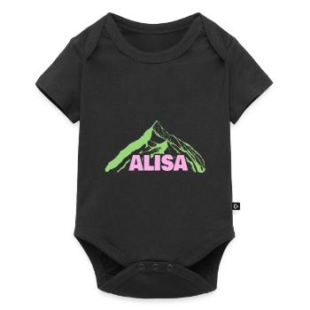 Mountaineering Alisa - Baby Premium short-sleeve bodysuit - black - Front