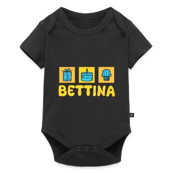 Vorname Bettina - Baby Premium Kurzarmbody - Schwarz - Vorne